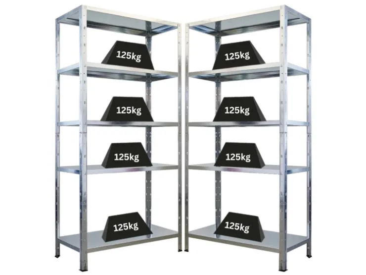 PROREGAL Mega Deal 2x Schwerlastregal Ares HxBxT 180x90x40cm Fachlast 125 kg Verzinkt