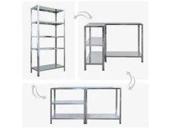 PROREGAL Mega Deal 2x Schwerlastregal Ares HxBxT 180x90x40cm Fachlast 125 kg Verzinkt