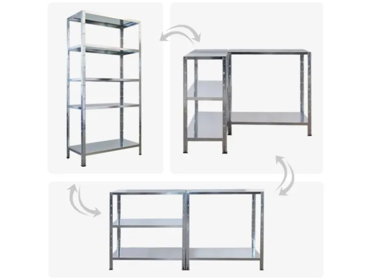 PROREGAL Mega Deal 2x Schwerlastregal Ares HxBxT 180x90x40cm Fachlast 125 kg Verzinkt