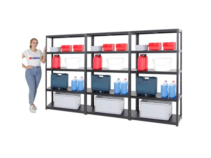 PROREGAL Mega Deal 3x Schwerlastregal Steel Eagle HxBxT 180 x 100 x 40 cm Fachlast 130 kg* Büroregale