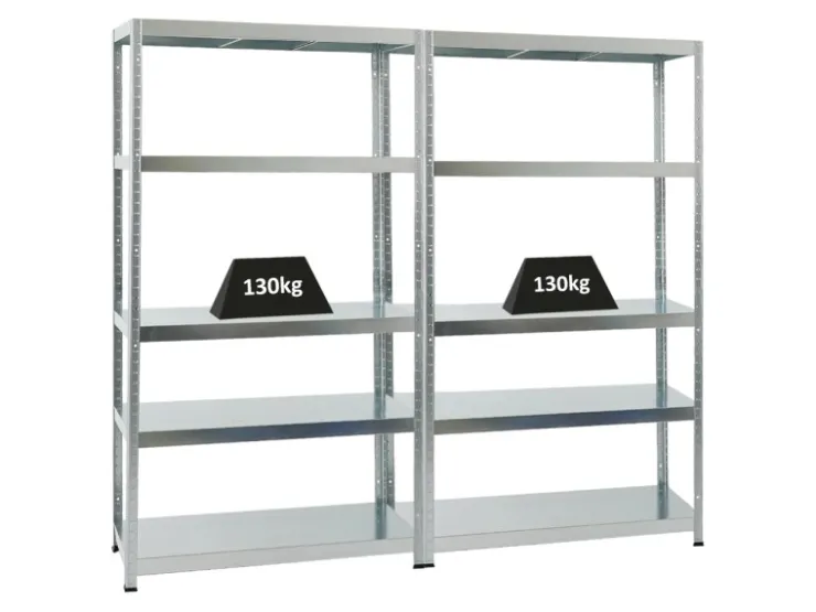 PROREGAL Mega Deal 2x Schwerlastregal Steel Eagle HxBxT 180 x 100 x 40 cm Fachlast 130 kg