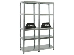 PROREGAL Mega Deal 2x Schwerlastregal Steel Eagle HxBxT 180 x 60 x 40 cm Fachlast 130 kg