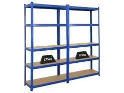 PROREGAL Mega Deal 2x Schwerlastregal Ragnar HxBxT 180 x 90 x 40 cm Fachlast 175 kg