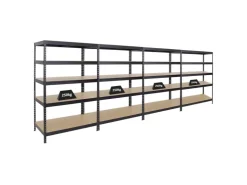 PROREGAL Mega Deal 4x Schwerlastregal Rivet HxBxT 180 x 120 x 60 cm Fachlast 250 kg