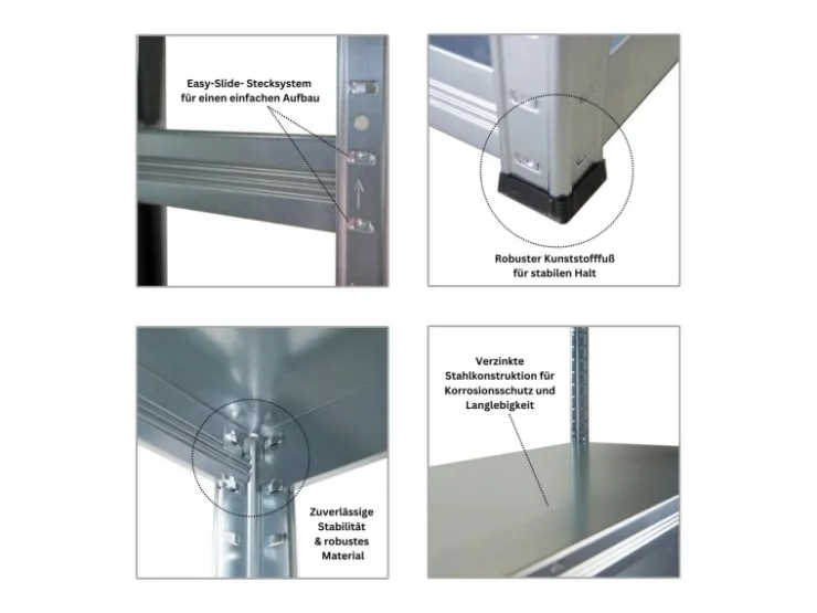 PROREGAL Mega Deal 2x Schwerlastregal Steel Eagle HxBxT 180x120x40 cm Fachlast 130kg Verzinkt* Regalsysteme
