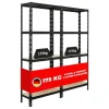 PROREGAL Mega Deal 2x Schwerlastregal APOLLO HxBxT 180 x 75 x 30 cm Fachlast 175kg Schwarz* Metallregale|Kellerregale