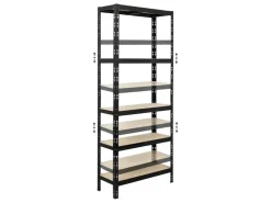PROREGAL Mega Deal 2x Schwerlastregal APOLLO HxBxT 180 x 75 x 30 cm Fachlast 175kg Schwarz* Metallregale|Kellerregale