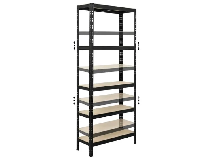 PROREGAL Mega Deal 2x Schwerlastregal APOLLO HxBxT 180 x 75 x 30 cm Fachlast 175kg Schwarz* Metallregale|Kellerregale