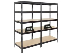 PROREGAL Mega Deal 2x Schwerlastregal Rivet HxBxT 180 x 90 x 60 cm Fachlast 250 kg* Schwerlastregal