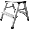 PROREGAL Metal Double Giraffe Doppelseitige-Aluminium-Stufenstehleiter 4 Stufen 125 kg Tragkraft Leiter Trittleiter Stufenleiter Haushaltsleiter* Klapptritte