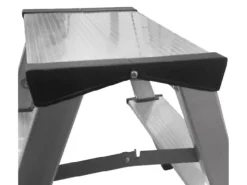 PROREGAL Metal Double Giraffe Doppelseitige-Aluminium-Stufenstehleiter 3 Stufen 125 kg Tragkraft Leiter Trittleiter Stufenleiter Haushaltsleiter* Klapptritte