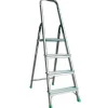 PROREGAL Metal Single Giraffe Einseitige-Aluminium-Bügelleiter 4 Stufen 153 cm Hoch Leiter Trittleiter Stufenleiter Stehleiter Haushaltsleiter