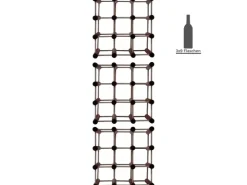 PROREGAL Modulares Weinregal Vinotega Mod HxBxT 36 x 36 x 24 cm 3 x 9 Flaschen Massives Kiefernholz Braun Geölt* Flaschenregale