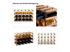 PROREGAL Modulares Weinregal Vinotega Mod Metal HxBxT 32,5 x 52,5 x 24,5 cm 5 x 3 Flaschen Massives Kiefernholz Geölt