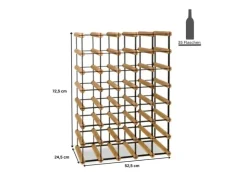PROREGAL Modulares Weinregal Vinotega Mod Metal HxBxT 72,5 x 52,5 x 24,5 cm 5 x 7 Flaschen Massives Kiefernholz Geölt* Flaschenregale