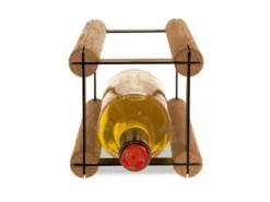 PROREGAL Modulares Weinregal Vinotega Mod Metal HxBxT 12,5 x 12,5 x 24,5 cm 1 x 1 Flasche Massives Kiefernholz Geölt* Flaschenregale