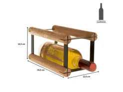 PROREGAL Modulares Weinregal Vinotega Mod Metal HxBxT 12,5 x 12,5 x 24,5 cm 1 x 1 Flasche Massives Kiefernholz Geölt* Flaschenregale