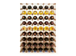 PROREGAL Modulares Weinregal Vinotega Mod Metal HxBxT 92,5 x 62,5 x 24,5 cm 6 x 9 Flaschen Massives Kiefernholz Geölt