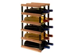 PROREGAL Modulares Weinregal Vinotega Mod Metal HxBxT 52,5 x 22,5 x 24,5 cm 2 x 5 Flaschen Massives Kiefernholz Geölt