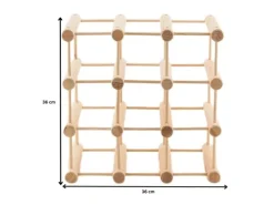 PROREGAL Modulares Weinregal Vinotega Mod HxBxT 36 x 36 x 24 cm 5 x 9 Flaschen Massives Eichenholz Geölt* Flaschenregale