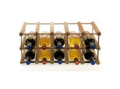 PROREGAL Modulares Weinregal Vinotega Mod Metal HxBxT 22,5 x 52,5 x 24,5 cm 5 x 2 Flaschen Massives Kiefernholz Geölt* Flaschenregale