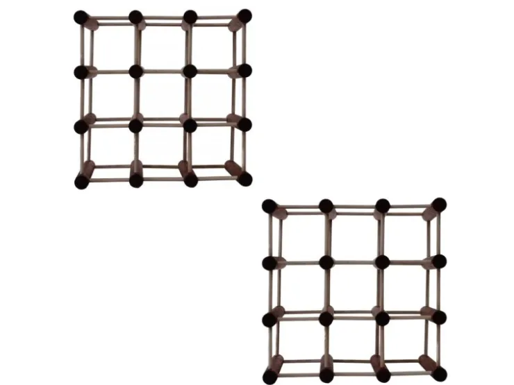 PROREGAL Modulares Weinregal Vinotega Mod HxBxT 36 x 36 x 24 cm 2 x 9 Flaschen Massives Kiefernholz Braun Geölt