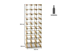 PROREGAL Modulares Weinregal Vinotega Mod Metal HxBxT 92,5 x 32,5 x 24,5 cm 3 x 9 Flaschen Massives Kiefernholz Natur