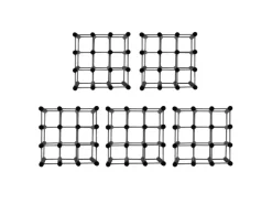 PROREGAL Modulares Weinregal Vinotega Mod HxBxT 36 x 36 x 24 cm 5 x 9 Flaschen Massives Kiefernholz Grau Geölt* Flaschenregale