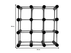 PROREGAL Modulares Weinregal Vinotega Mod HxBxT 36 x 36 x 24 cm 5 x 9 Flaschen Massives Kiefernholz Grau Geölt* Flaschenregale