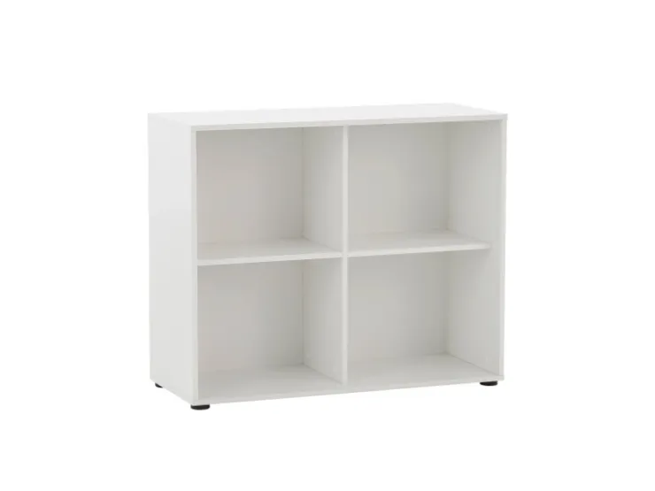 PROREGAL Pigeon Set Aktenregal Aktenschrank & Regalkreuz Breite 100 cm Weiß & Eiche