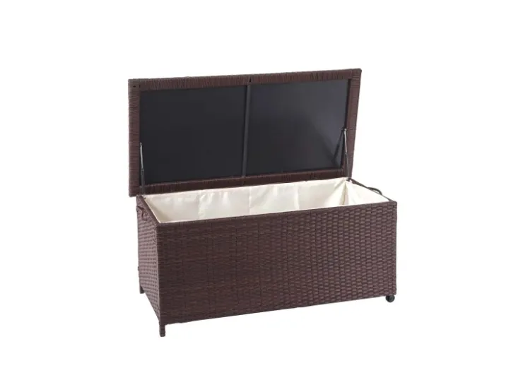 PROREGAL Poly-Rattan Kissenbox HxBxT 51x100x50cm Premium 170L Gartentruhe Auflagenbox Truhe