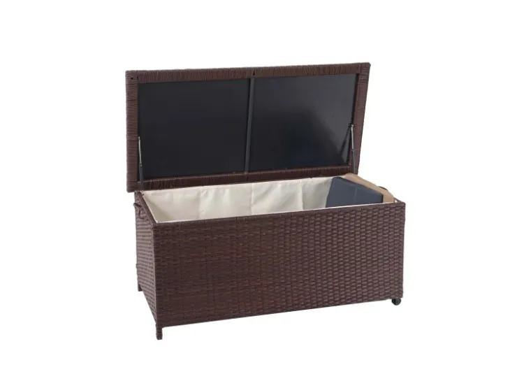 PROREGAL Poly-Rattan Kissenbox HxBxT 51x100x50cm Premium 170L Gartentruhe Auflagenbox Truhe