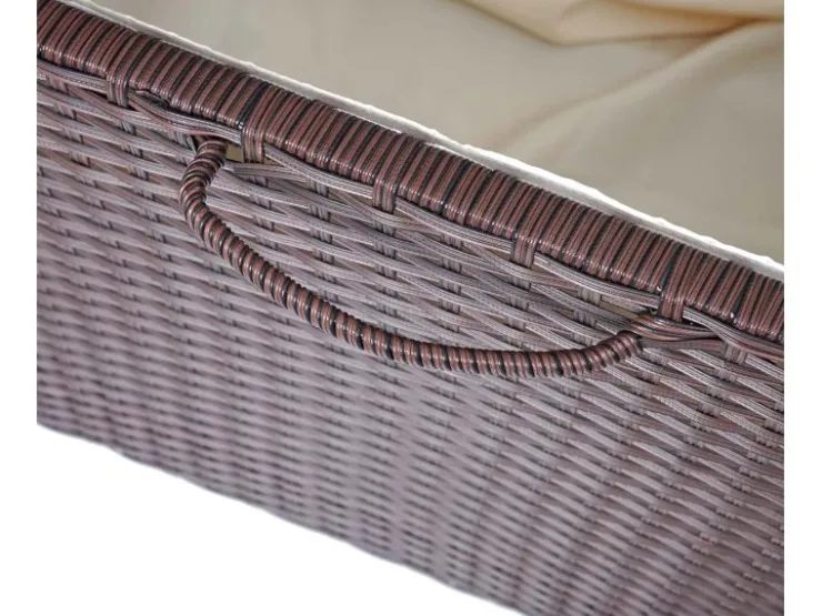 PROREGAL Poly-Rattan Kissenbox HxBxT 51x100x50cm Premium 170L Gartentruhe Auflagenbox Truhe