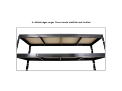 PROREGAL Profi Schwerlastregal Rhino HxBxT 180 x 200 x 60 cm 4 Spanplatten-Ebenen 8mm Fachlast 500 kg