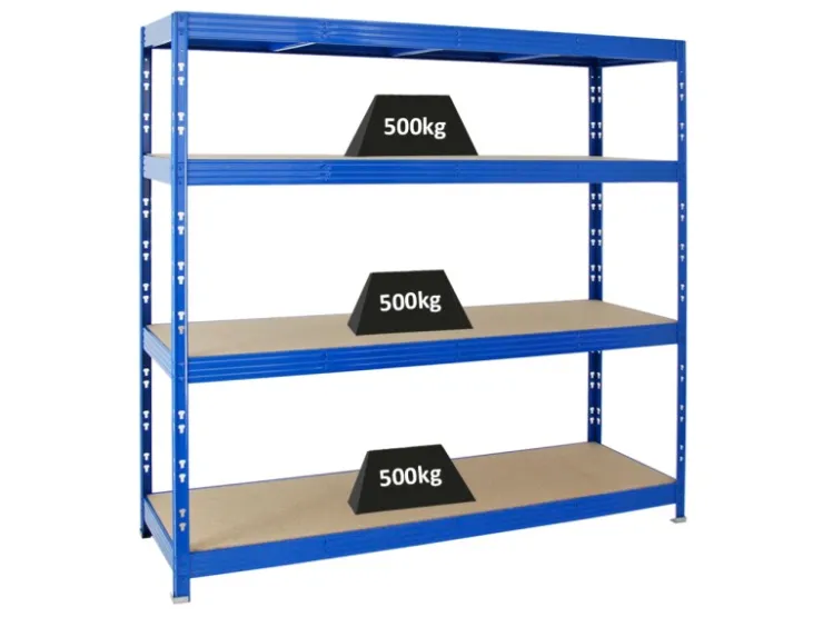 PROREGAL Profi Schwerlastregal Rhino HxBxT 180 x 200 x 60 cm 4 Spanplatten-Ebenen 8mm Fachlast 500 kg