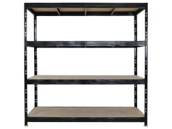 PROREGAL Profi Schwerlastregal Rhino HxBxT 200x200x60cm 4 Spanplatten-Ebenen 8mm Fachlast 500kg Stecksystem Lagerregal Steckregal