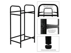PROREGAL Reifenregal CARRERO HxBxT 104 x 55 x 40 cm Bis Zu 4 Reifen Auf 2 Ebenen Schwarz* Regale Schwarz