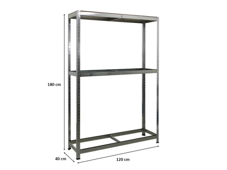 PROREGAL Reifenregal RAGNAR HxBxT 180 x 120 x 40cm Bis Zu 8 Reifen Auf 2 Ebenen + Ablage 265kg Fachlast* Kellerregale