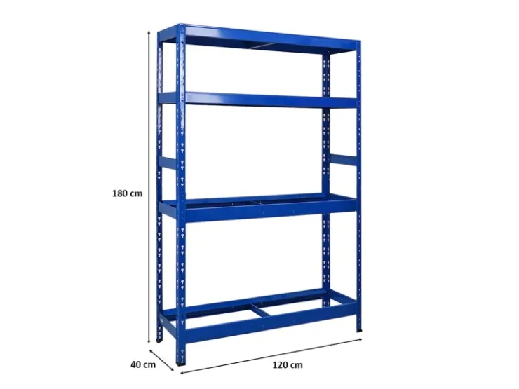 PROREGAL Reifenregal Tiger HxBxT 180 x 120 x 40 cm Bis Zu 12 Reifen auf 2 Ebene Und 2 Ablagen