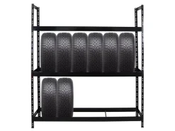 PROREGAL Reifenregal Tiger XL HxBxT 200 x 180 x 45 cm bis zu 21 Reifen auf 3 Ebenen