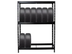 PROREGAL Reifenregal Tiger mit Fachboden HxBxT 180 x 130 x 50 cm bis zu 12 Reifen auf 2 Ebenen* Weitere Regale