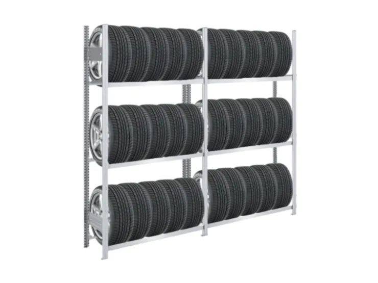 PROREGAL Reifenregal Tire Pro Made In Germany HxBxT 200 x 200 x 43 cm 3 Ebenen 150 kg Fachlast Bis Zu 10 Reifen Pro Ebene Verzinkt* Kellerregale