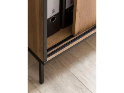 PROREGAL Schiebetürenschrank Panda HxBxT 96 x 100 x 41 cm 2 Fächern & 2 Schiebetüren