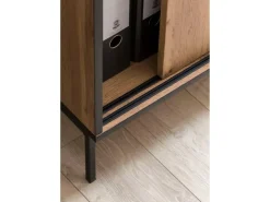 PROREGAL Schiebetürenschrank Panda HxBxT 96 x 100 x 41 cm 2 Fächern & 2 Schiebetüren