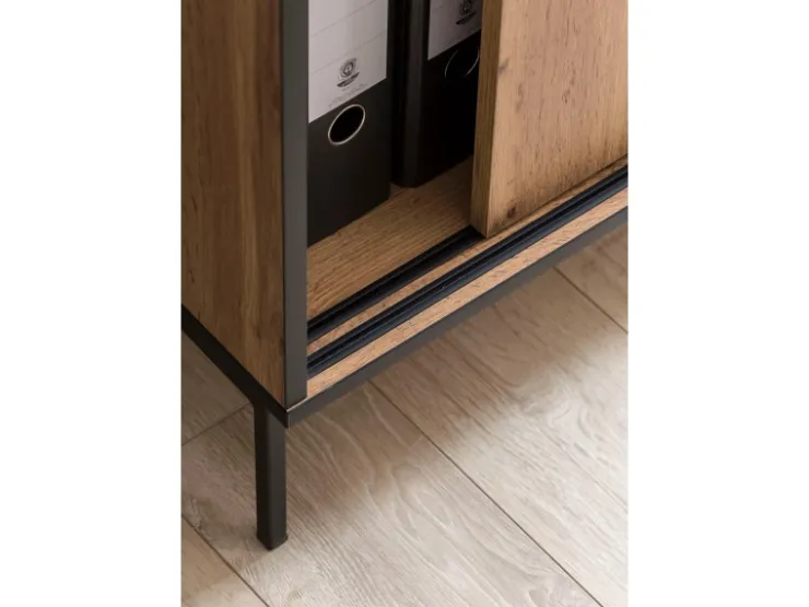 PROREGAL Schiebetürenschrank Panda HxBxT 96 x 100 x 41 cm 2 Fächern & 2 Schiebetüren