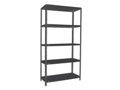 PROREGAL Schraubregal Panda HxBxT 180 x 80 x 50 cm Fachlast 100 kg Anthrazit