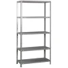 PROREGAL Schraubregal Panda Tall HxBxT 200 x 110 x 40 cm 5 Fachböden Fachlast 90 kg Verzinkt* Schwerlastregal