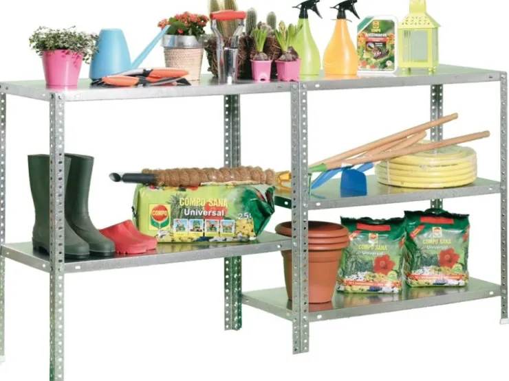 PROREGAL Schraubregal Panda Tall HxBxT 200 x 110 x 40 cm 5 Fachböden Fachlast 90 kg Verzinkt* Schwerlastregal