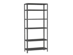 PROREGAL Schraubregal Panda Tall HxBxT 200 x 80 x 50 cm 6 Fachböden Fachlast 100 kg Anthrazit* Kellerregale|Metallregale