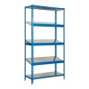 PROREGAL Schrägbodenregal Dowa Stecksystem HxBxT 200 x 100 x 50 cm Fachlast 200 kg Blau